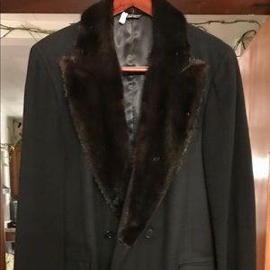 Men’s Nordstrom’s Italian Cashmere coat w/ fur.